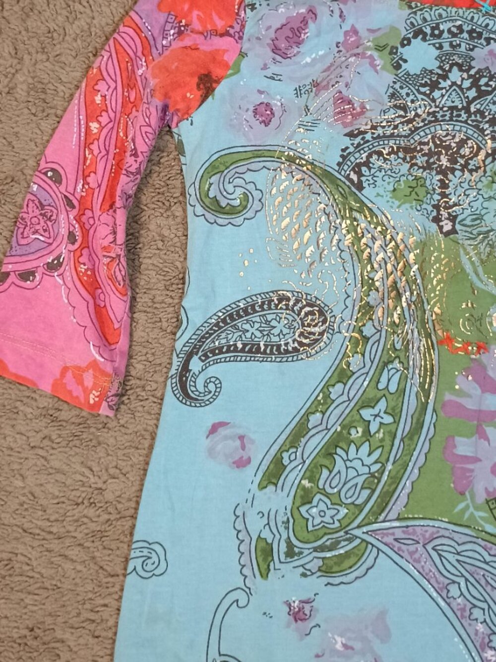 Mimi & Maggie/Tunic Dress/Girls 2T/Multi Paisley Floral/Boho Cottagecore Boutiqu - Picture 7 of 11